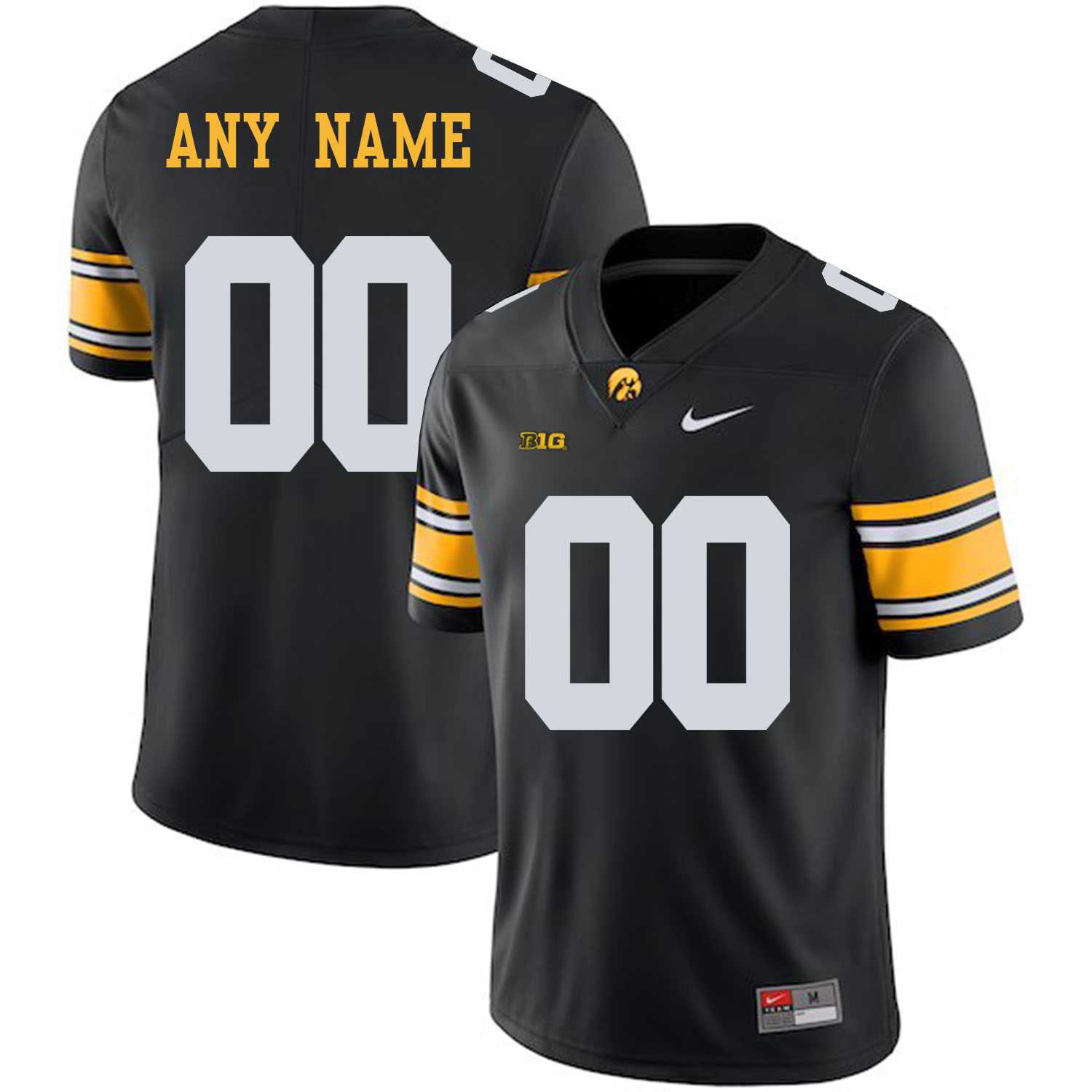 Men%27s Lowa Hawkeyes Black Customized College Football Jersey